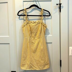 Lost + Wonder Gingham Linen Dress